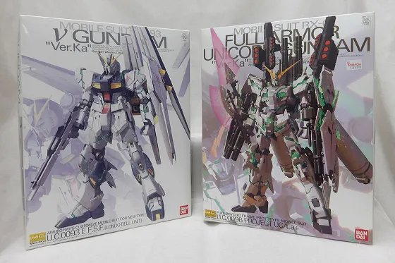 MG Ver.Ka 2点（フルアーマーユニコーン／νガンダム）